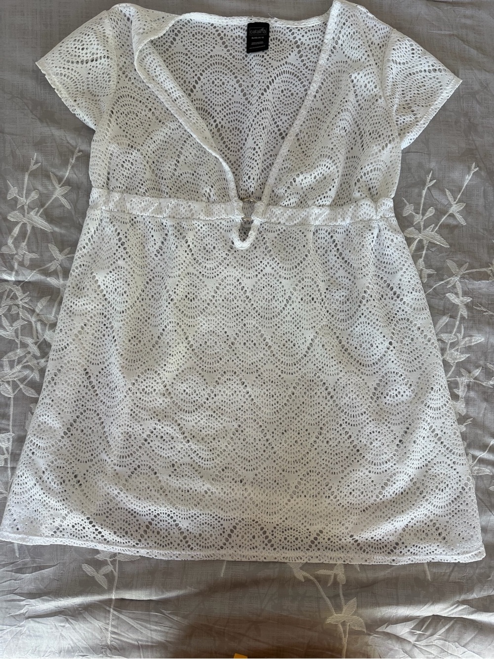Catalina White Crochet Cover-Up